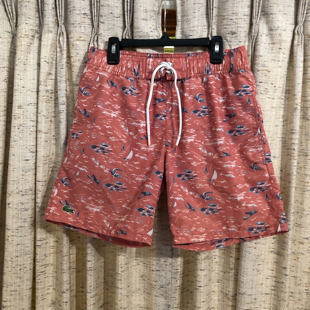 Lacoste Men's Built-In Mesh Brief Swim Trunks